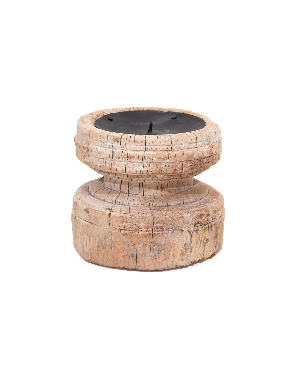 WOODEN SEEDER CANDLE STANDS originally old seeder, bleach finish | Kanoochoo