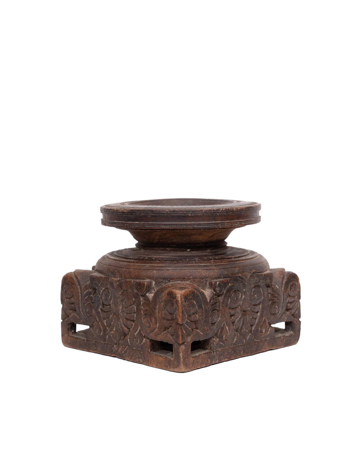 WOODEN SEEDER CANDLE STAND originally old seeder | Kanoochoo