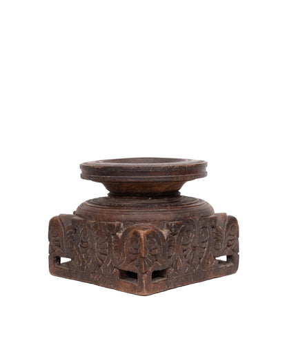 WOODEN SEEDER CANDLE STAND originally old seeder | Kanoochoo