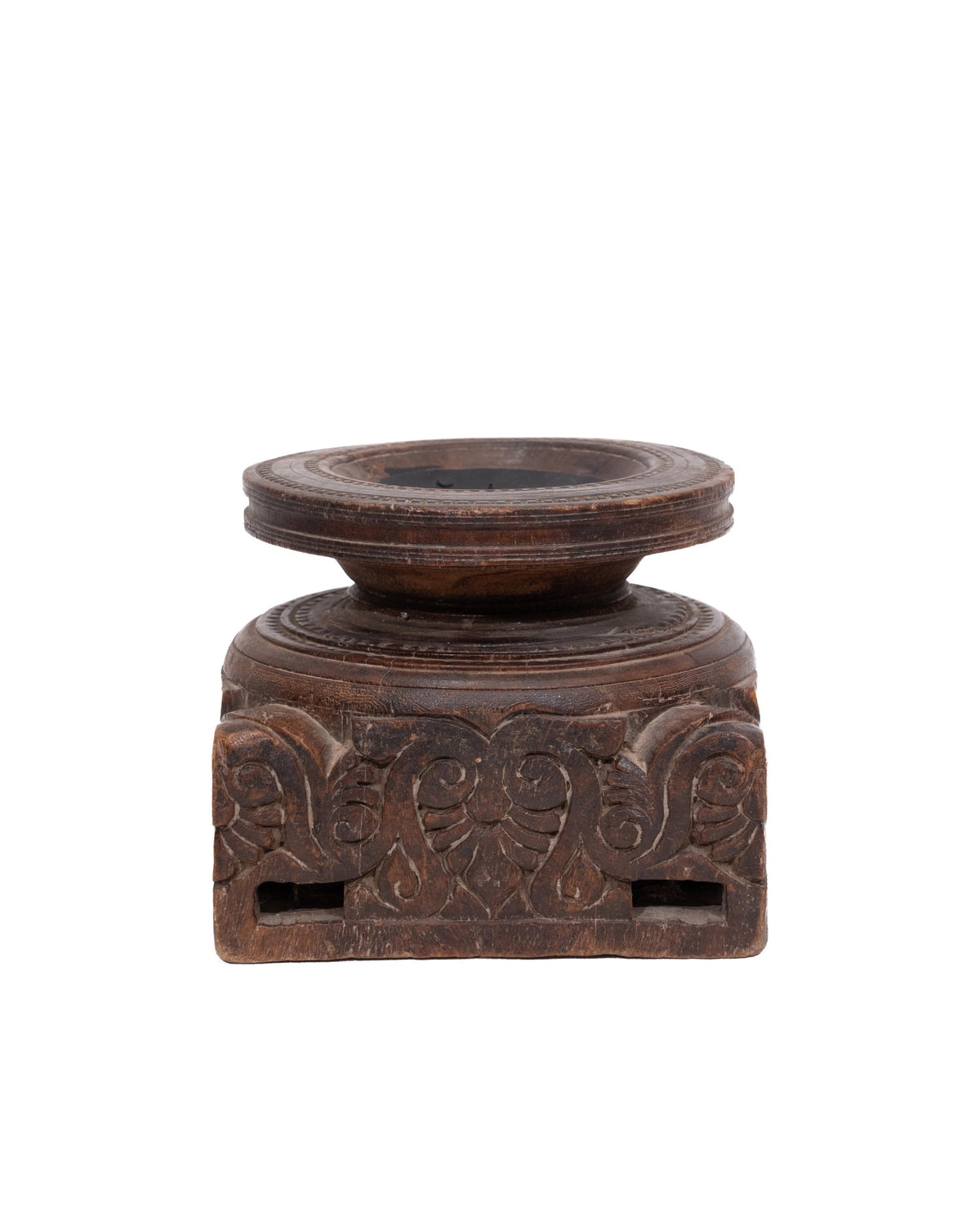 WOODEN SEEDER CANDLE STAND originally old seeder | Kanoochoo