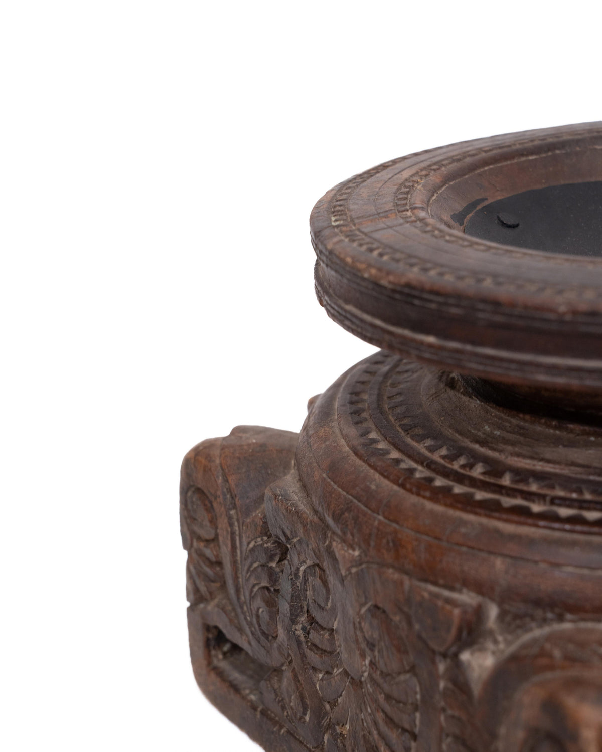 WOODEN SEEDER CANDLE STAND originally old seeder | Kanoochoo