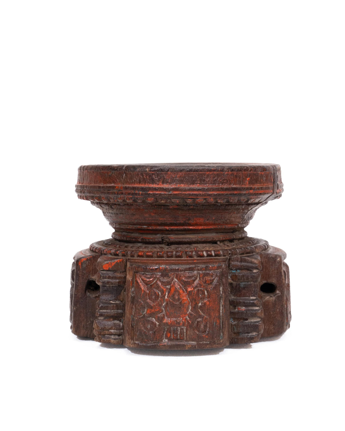 WOODEN SEEDER CANDLE STAND originally old seeder | Kanoochoo
