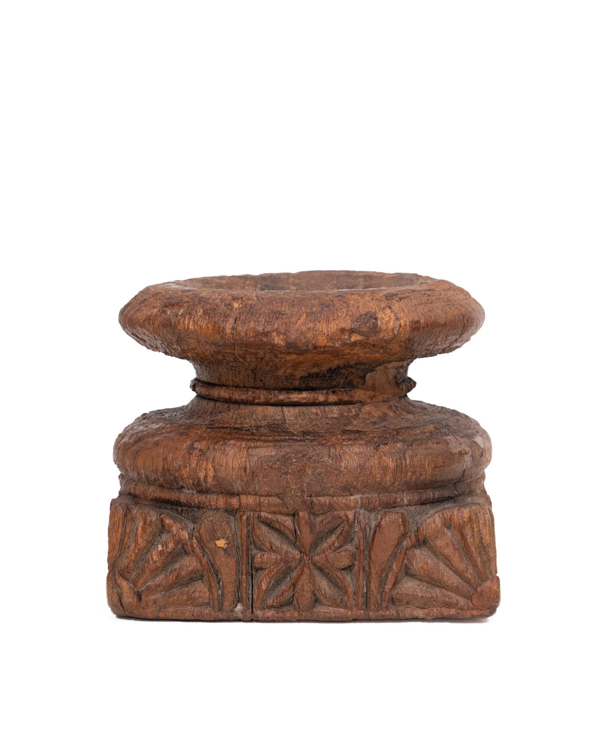 WOODEN SEEDER CANDLE STAND originally old seeder | Kanoochoo