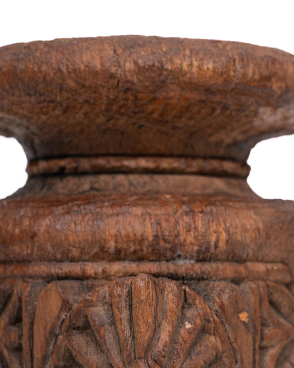 WOODEN SEEDER CANDLE STAND originally old seeder | Kanoochoo